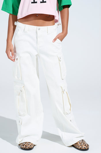 GET RIGHT TO IT CARGO DENIM PANT